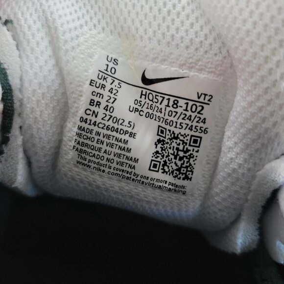 ✨Nike Air Zoom Pegasus 2005 8.5 Men Running Shoes White Green Sneaker HQ5718-102 - Picture 11 of 11